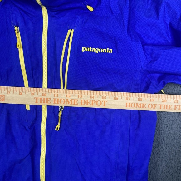 Patagonia Jacket Womens Medium Blue Yellow H2No Hooded Triolet STY84340 - Picture 8 of 16